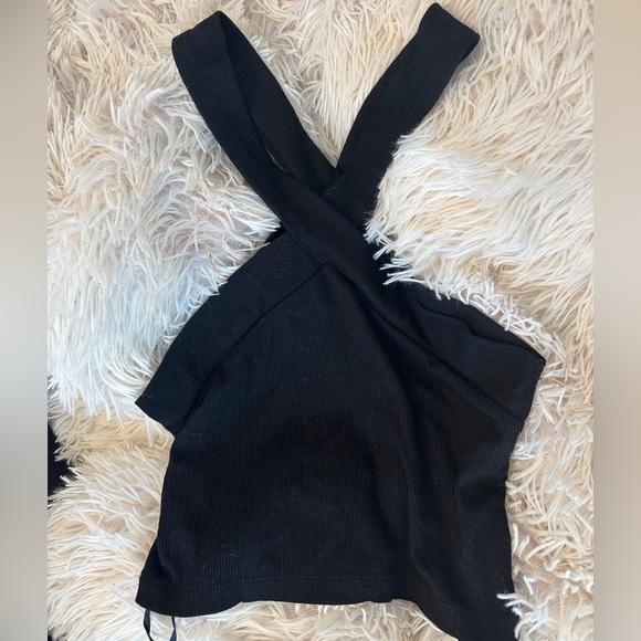 Black Womens Crop Top - Picture 2 of 2